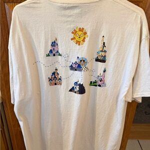 2025 D23 Destinations Collection Multi Castle Goofy T-Shirt Unisex